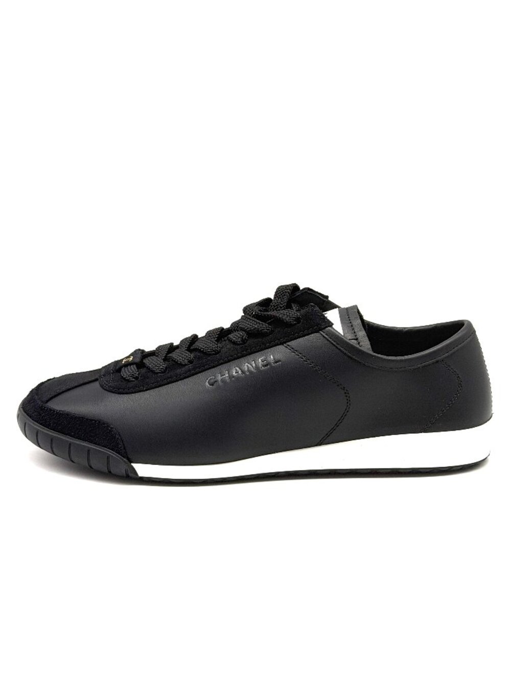 CHANEL 24S 2024 Calfskin Leather Signature Lace Up Sneakers Kicks Trainers